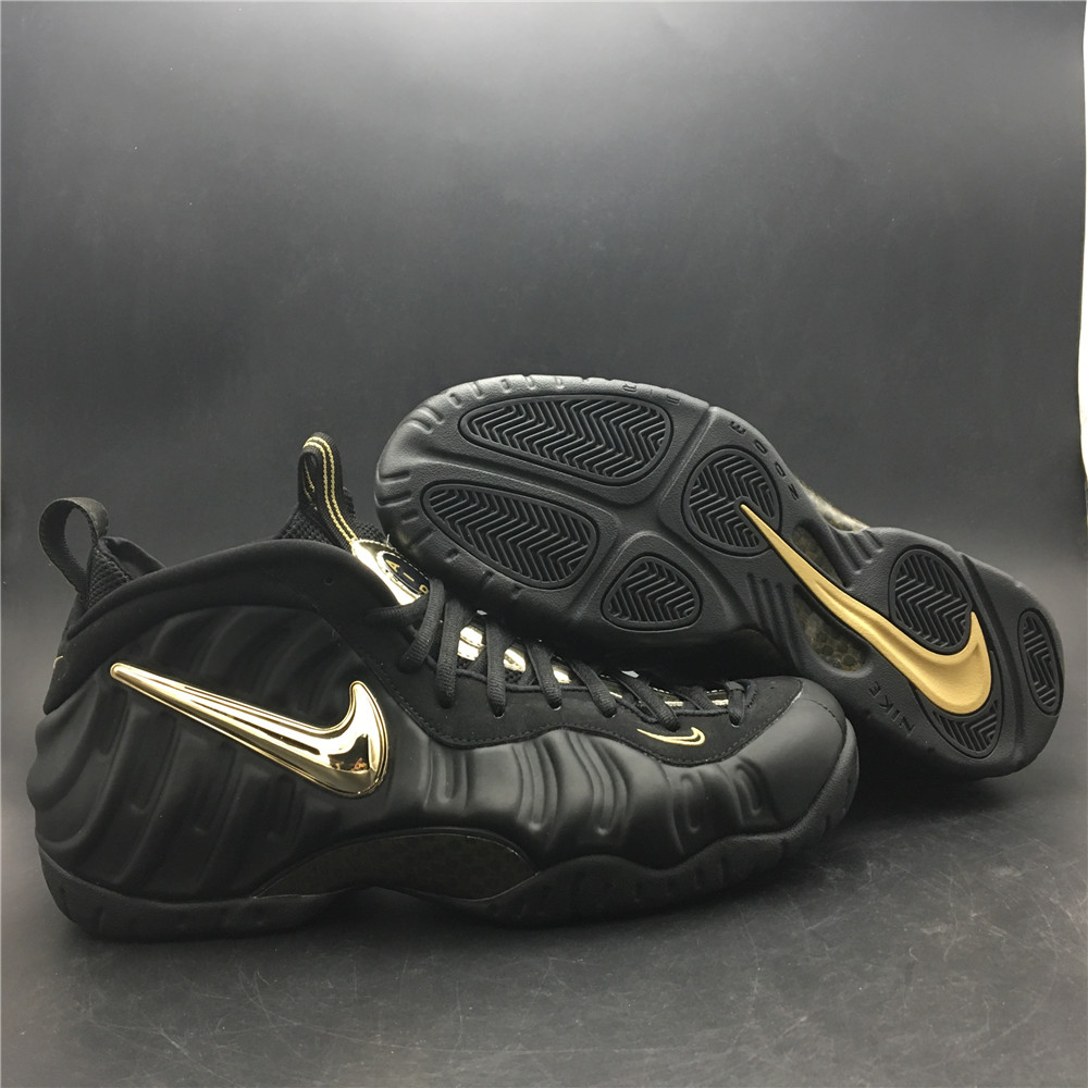 Nike Air Foamposite Pro Black Metallic Gold 624041-009