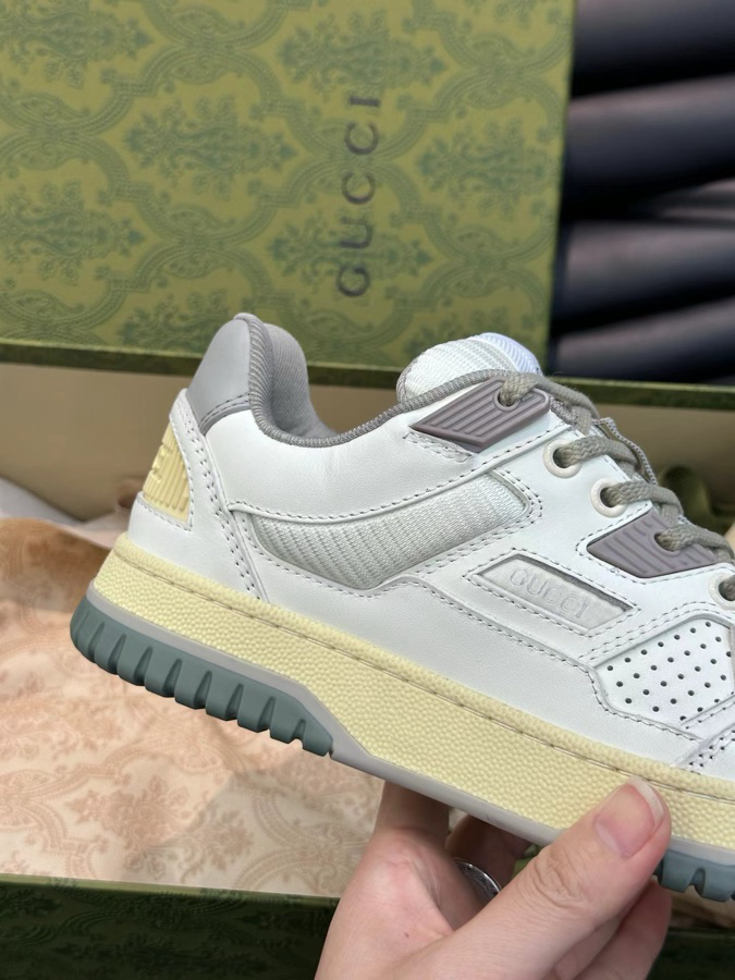 Gucci White Distressed Effect Sneakers White