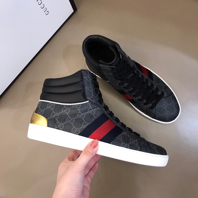 Gucci Ace GG High Top Black