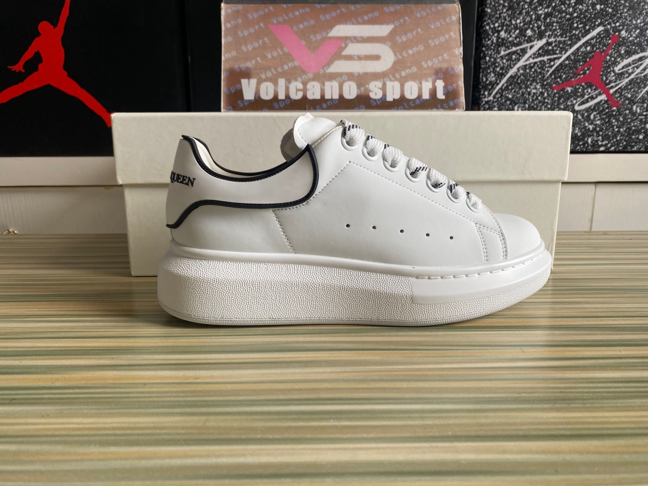 Alexander McQueen White Black Trim Skate shoes