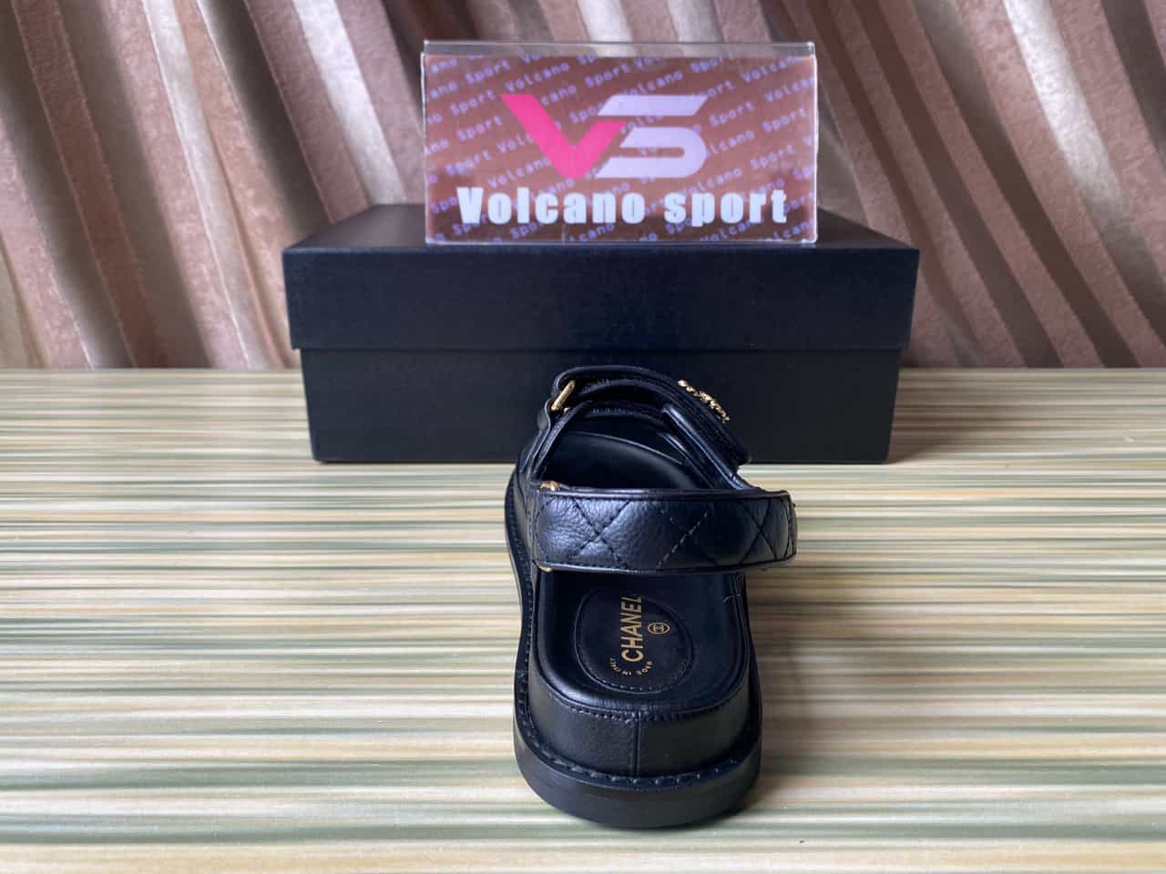 Chanel Quilted Dad Sandal Black Leather