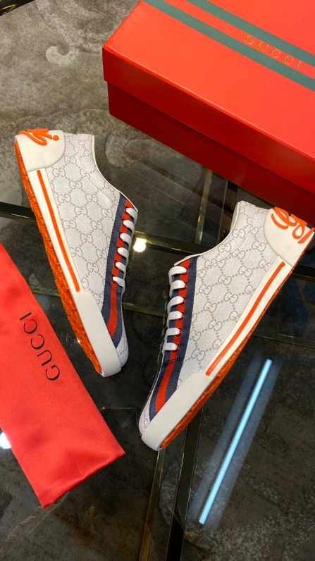 Gucci2024 New Breathable Board Shoes White