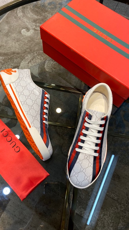 Gucci2024 New Breathable Board Shoes White
