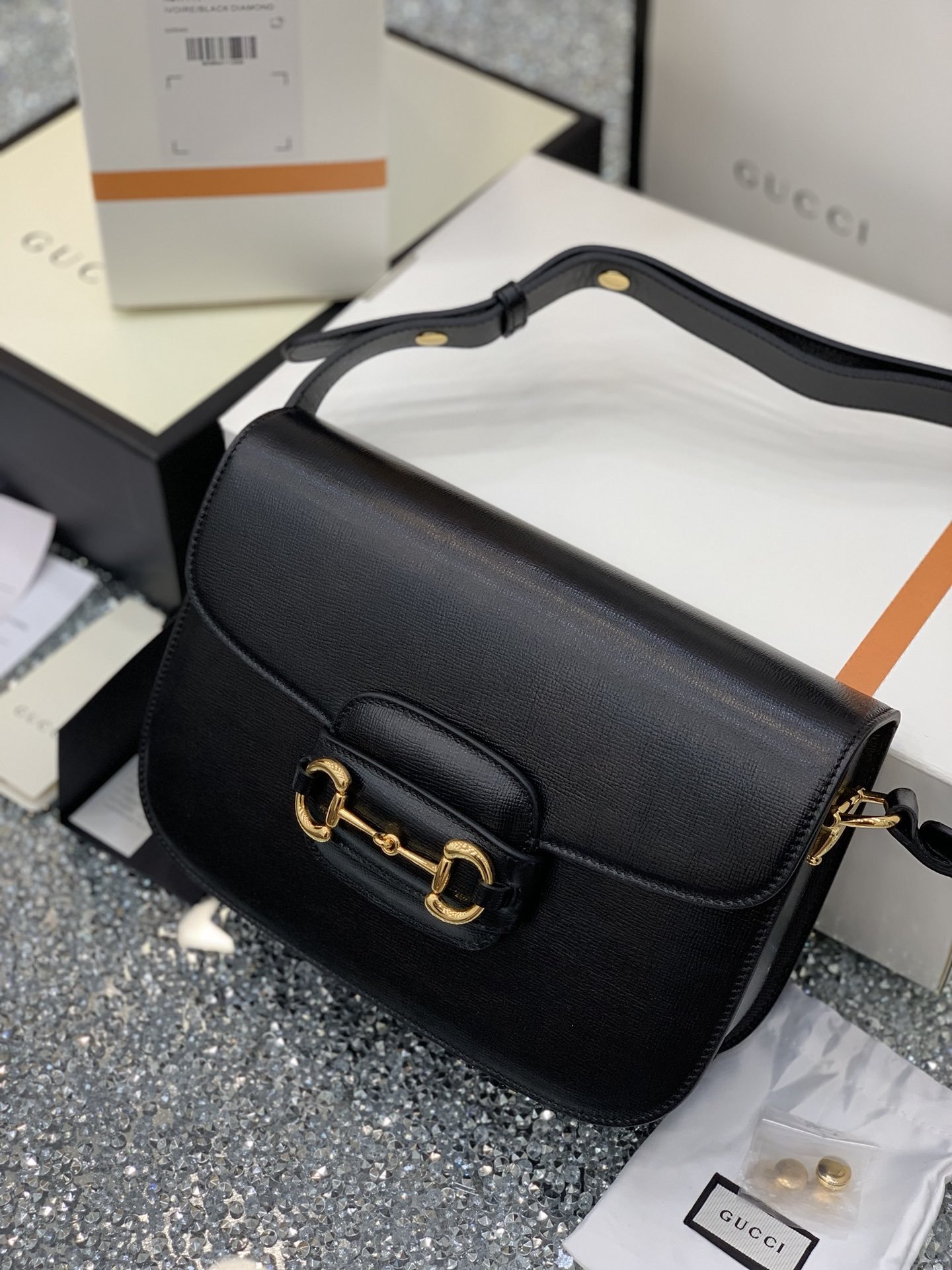 GUCCI 1995 Horsebit Bag 602204 25*18*8cm