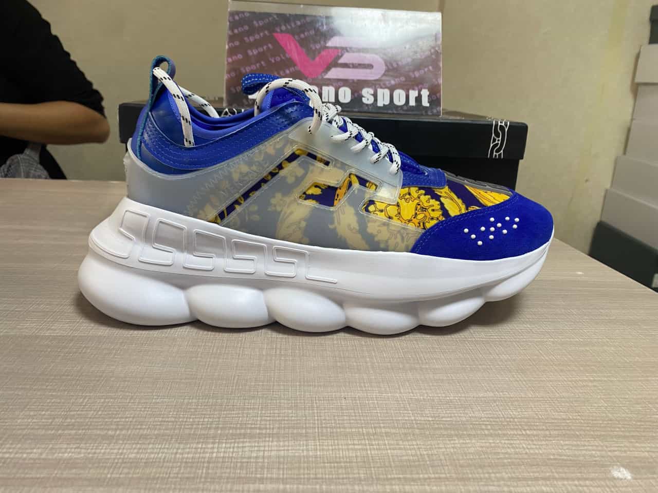 Versace Chain Reaction low trainers