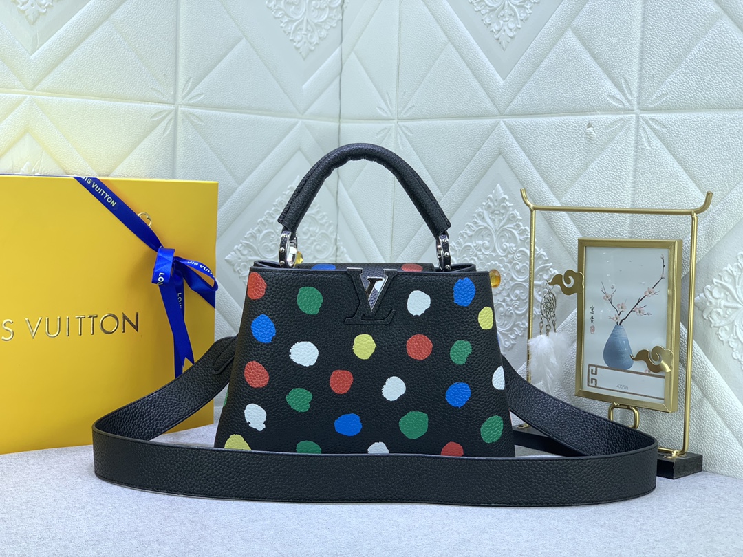 Louis Vuitton x YK Capucines M21663 (6) 27x18x9cm