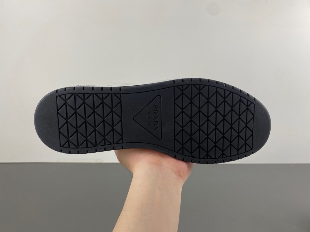 Prada Downtown Low Top Sneakers Leather White Black