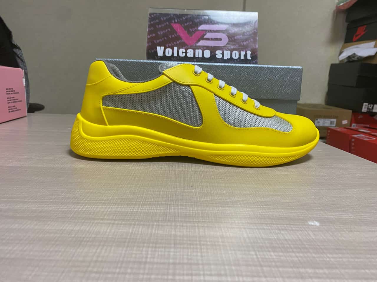 Prada America's Cup Soft rubber and bike fabric sneakers