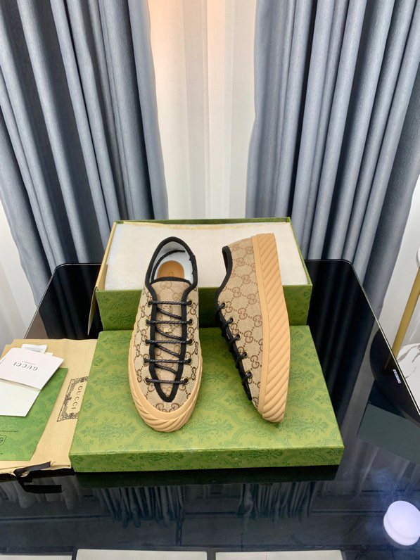 Gucci GG monogram low-top sneakers Brown