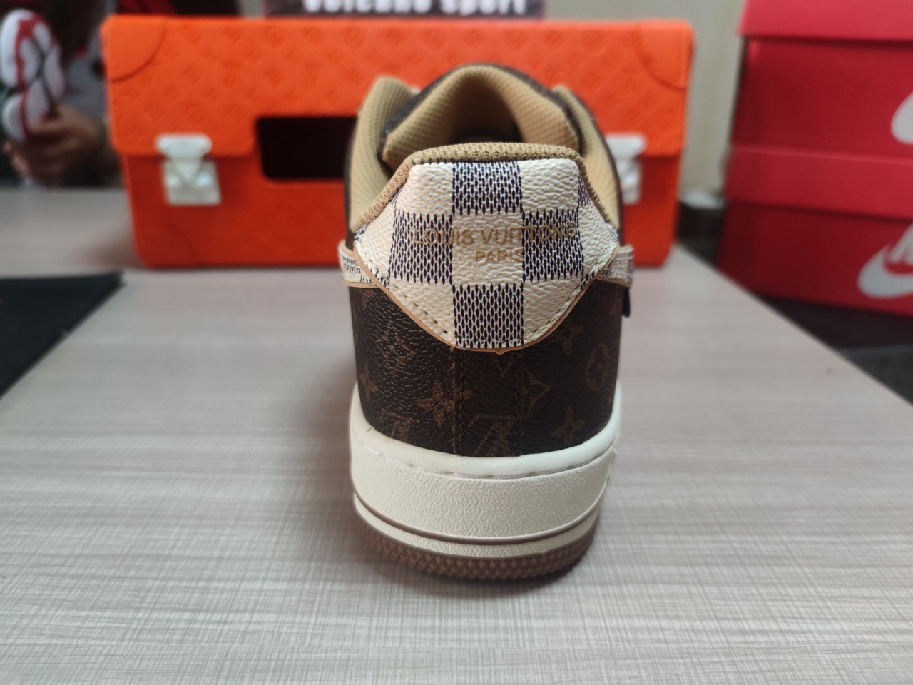 Louis Vuitton Nike Air Force 1 Low Monogram Brown Damier Azur