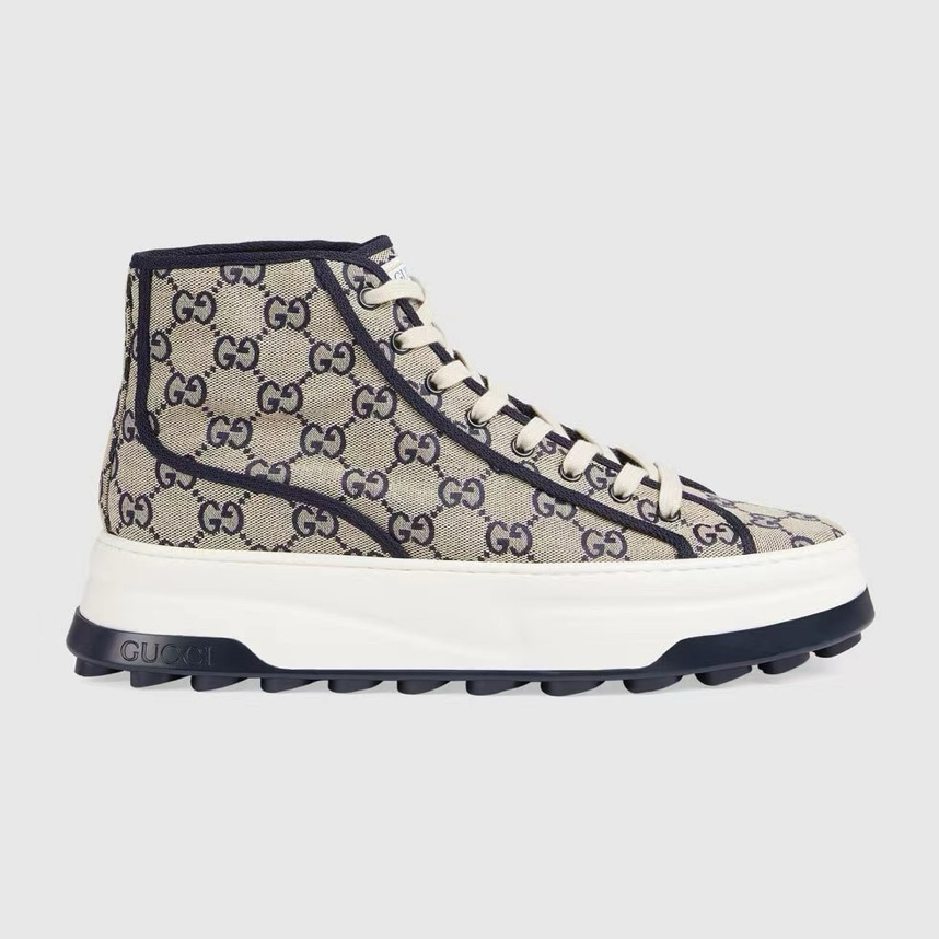 GUCCI Women's GG high top sneaker Khaki