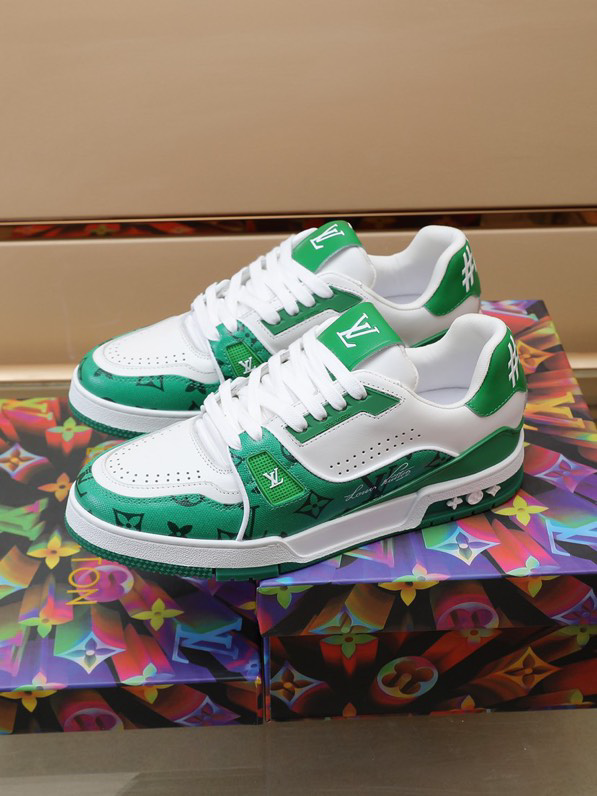 Louis Vuitton Trainer #54 Signature Green White