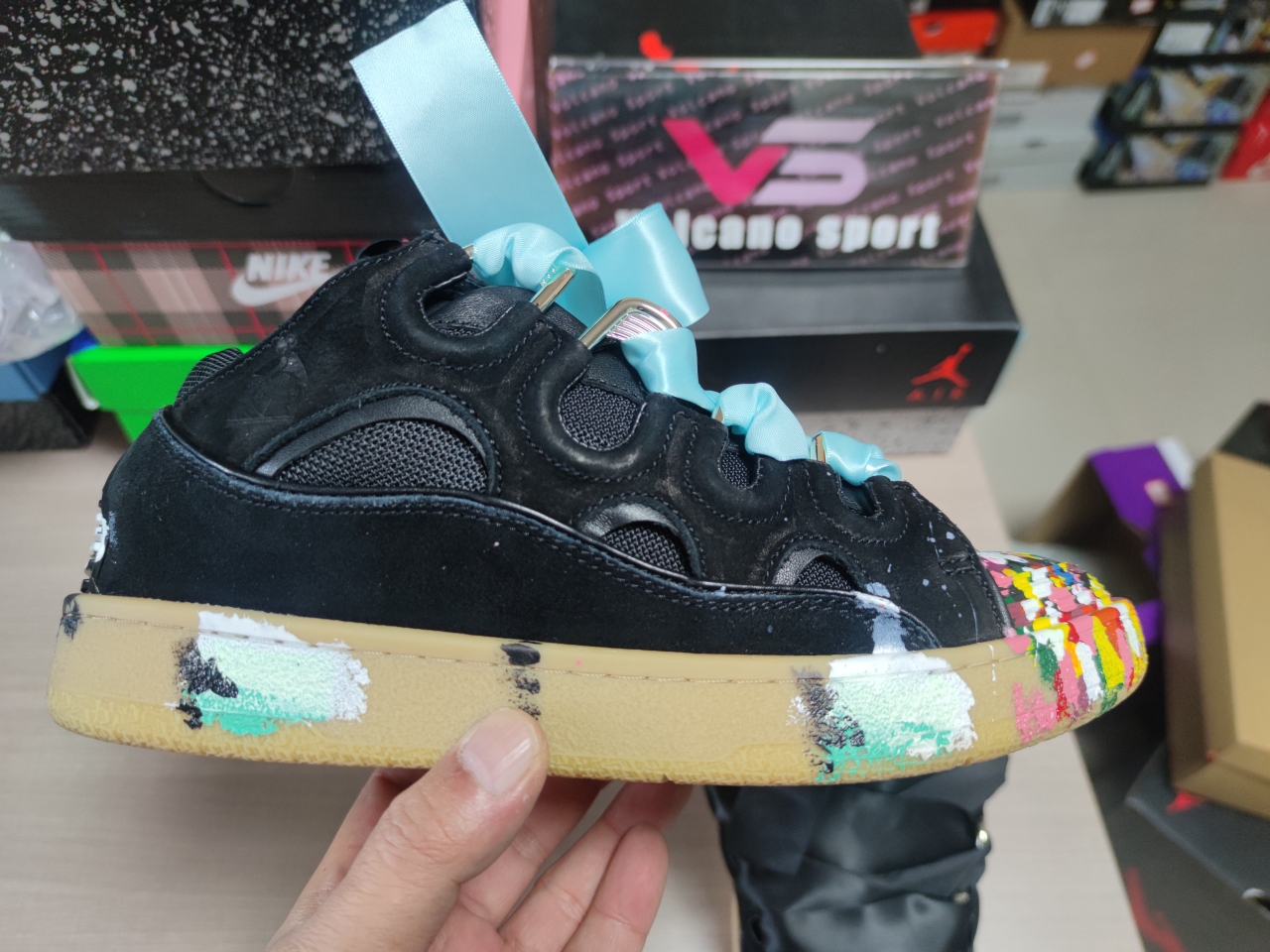 Lanvin Leather Curb Gallery Dept. Black Multi1