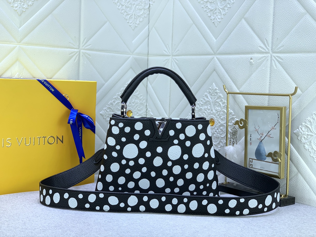 Louis Vuitton x YK Capucines M21663 (5) 27x18x9cm