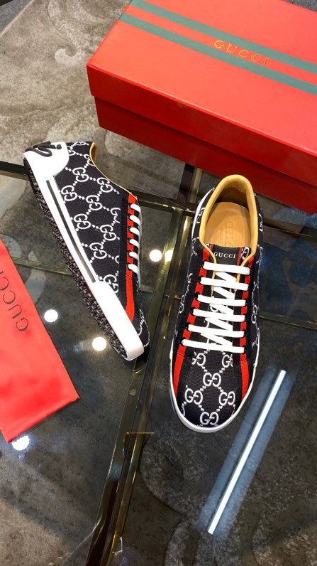 Gucci2024 New Breathable Board Shoes Black