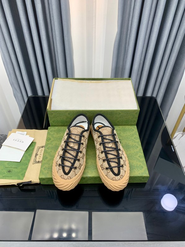 Gucci GG monogram low-top sneakers Brown