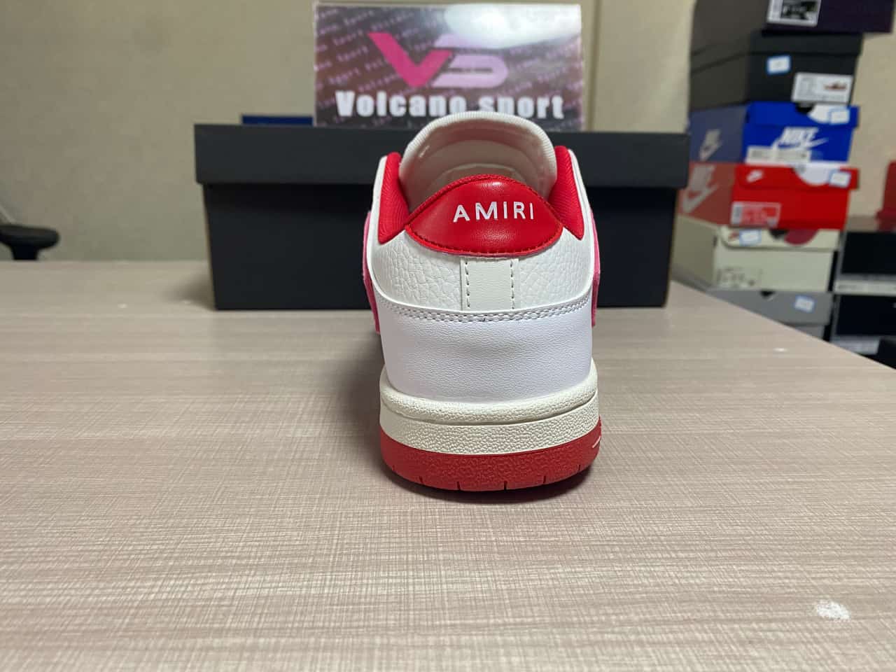 AMIRI Skel Top Low White Red