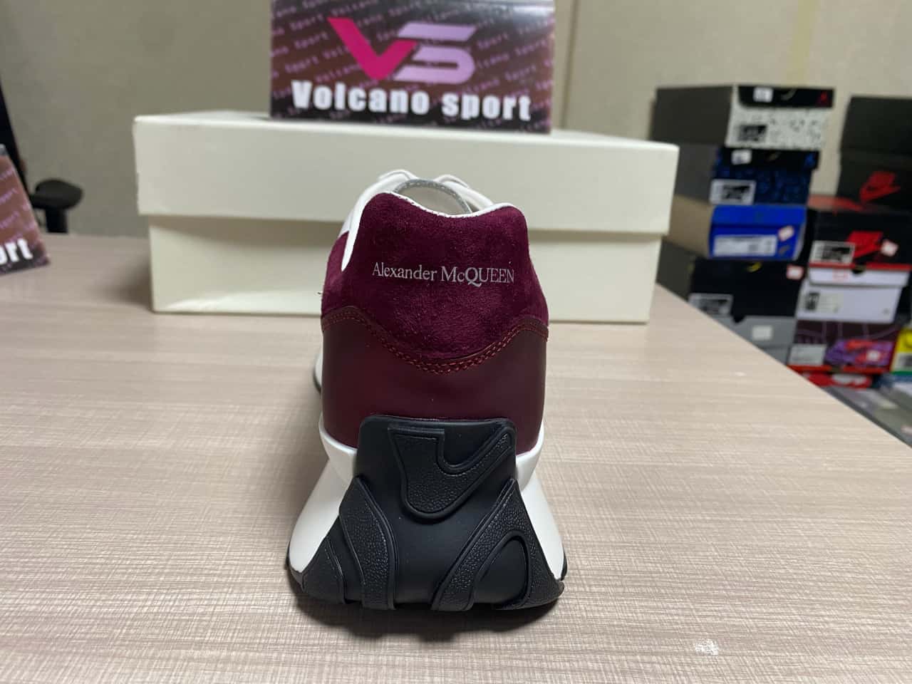 Alexander McQueen Burgundy White
