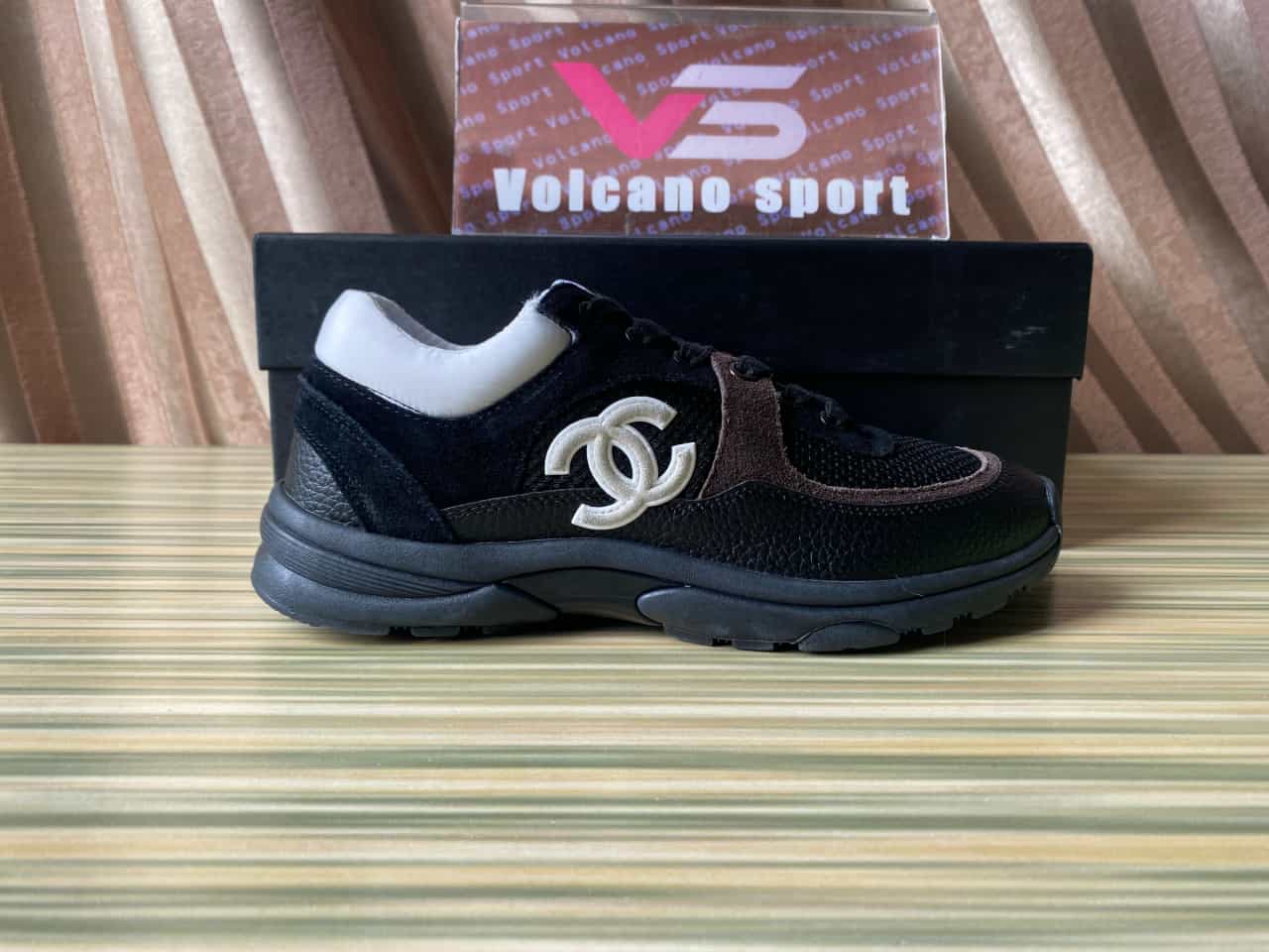 Chanel Low Top Trainer Black White
