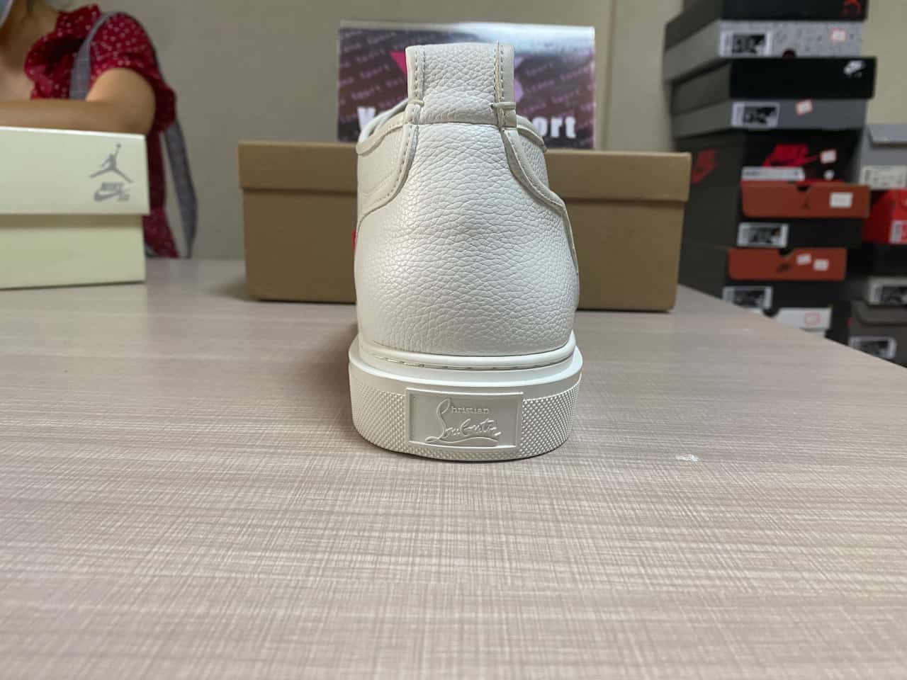 Christian Louboutin Adolescenza Junior White Sneakers