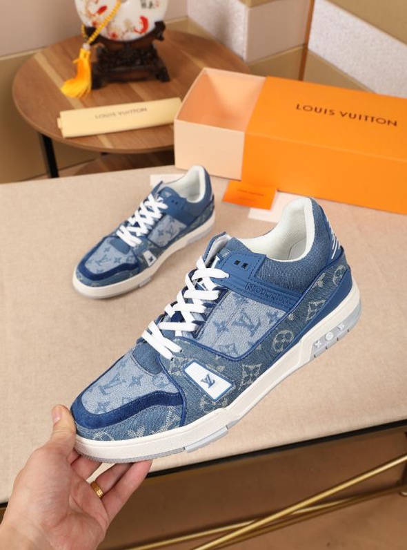 Louis Vuitton Trainer Sneaker Denim Monogram