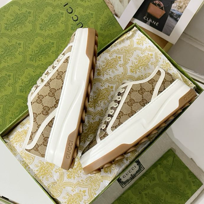 Gucci Tennis 1977 platform sneakers  Brown