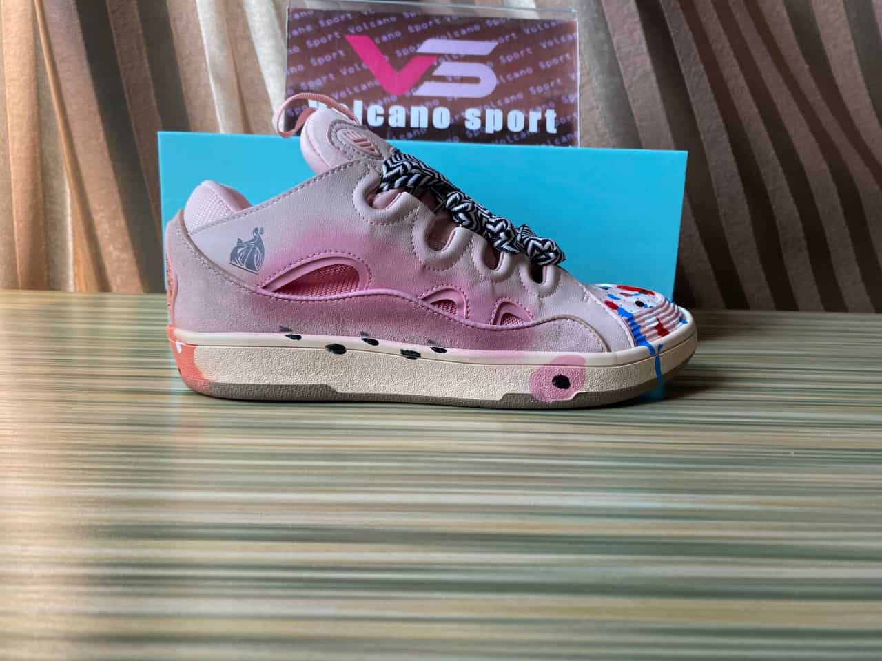 Lanvin Leather Curb Gallery Dept. Pale Pink Multi