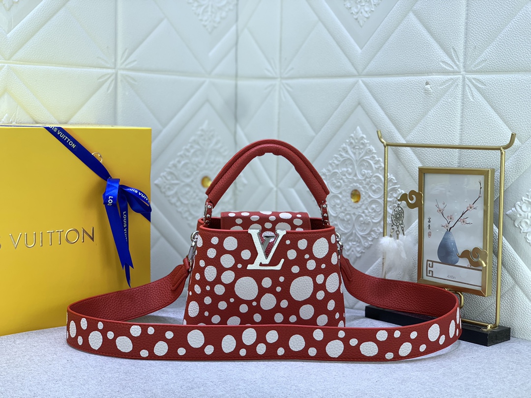 Louis Vuitton x YK Capucines M21663 (10) 21x14x8cm
