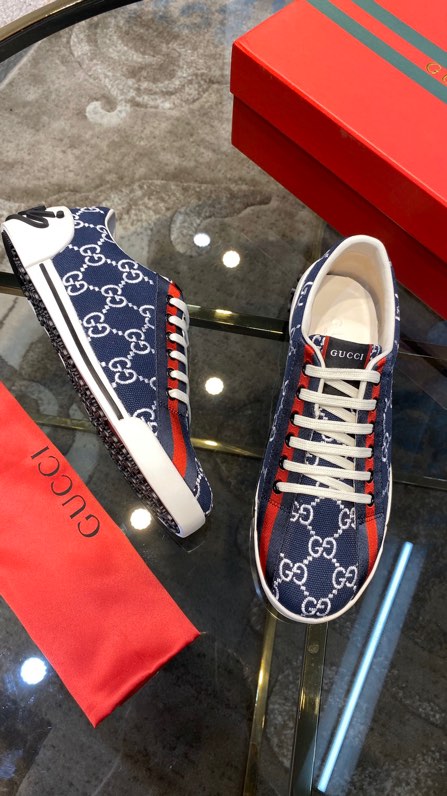 Gucci2024 New Breathable Board Shoes Blue
