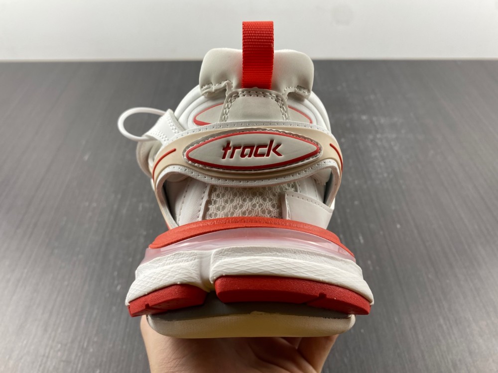 Balenciaga White & Red Track Sneakers WHITE & RED