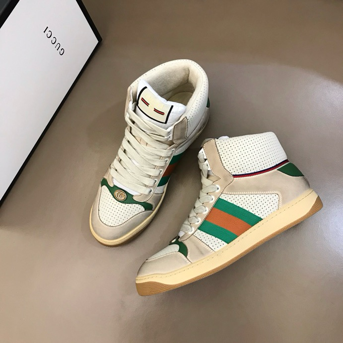 Gucci Dirty shoes Beige Plaid