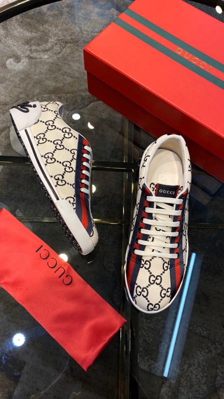 Gucci2024 New Breathable Board Shoes Beige