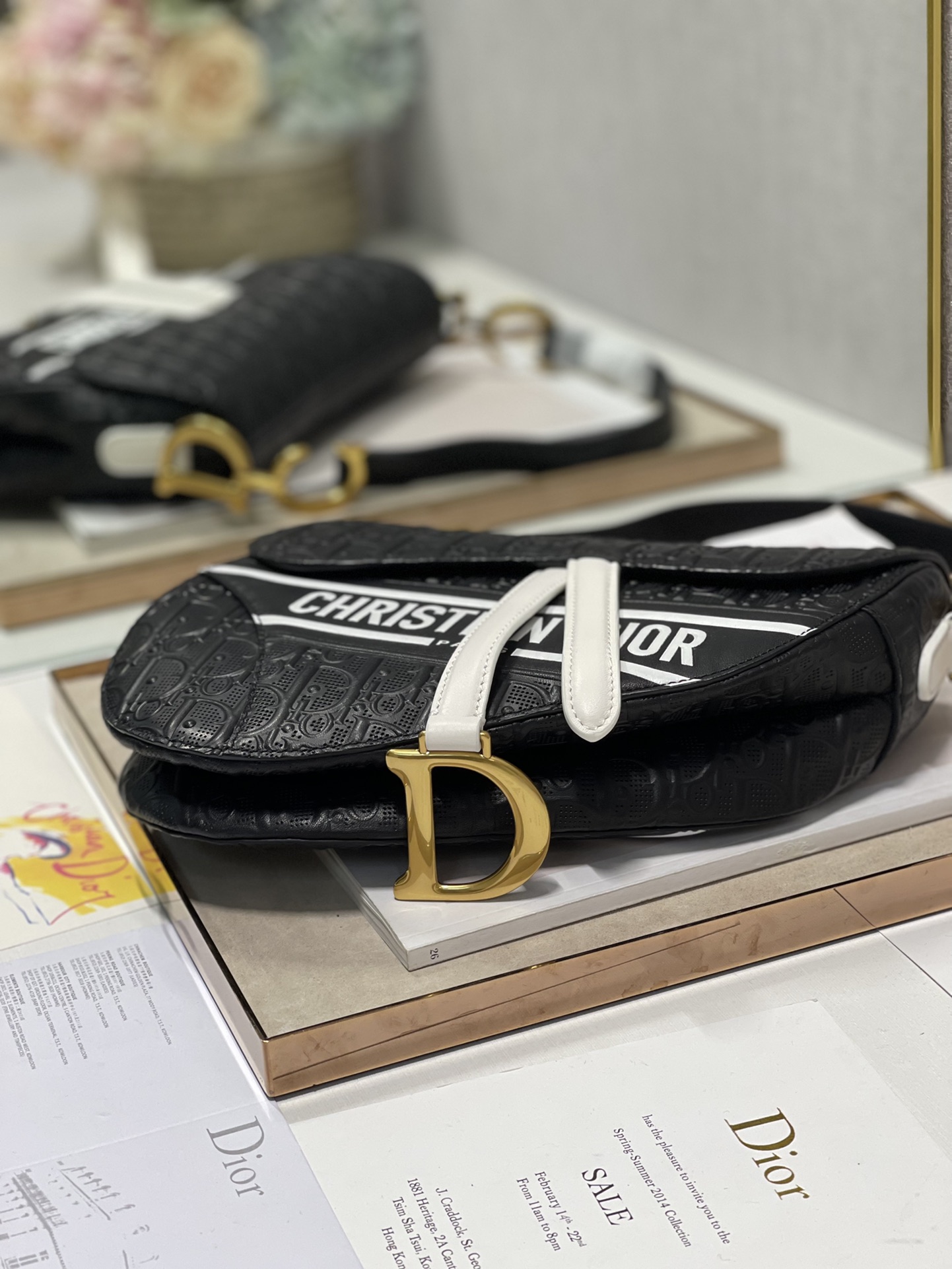 Dior Oblique Saddle Bag 0446 (2) 25cm
