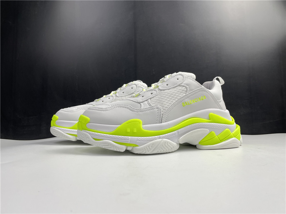 Balenciaga Wmns Triple S Sneaker 'Clear Sole - White Fluo Yellow'
