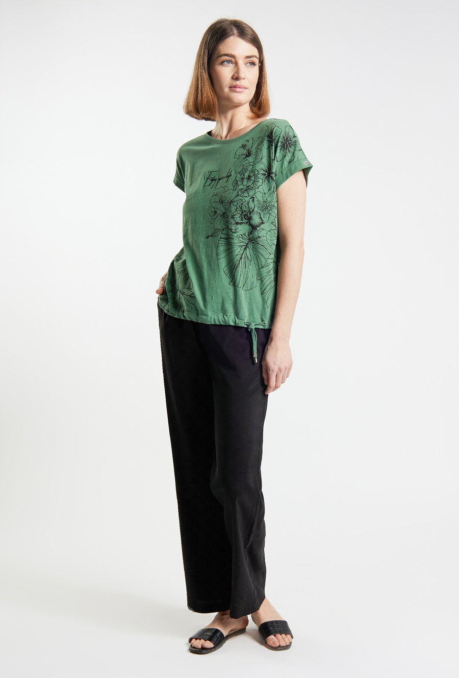 T-shirt damski z ciekawym wzorem