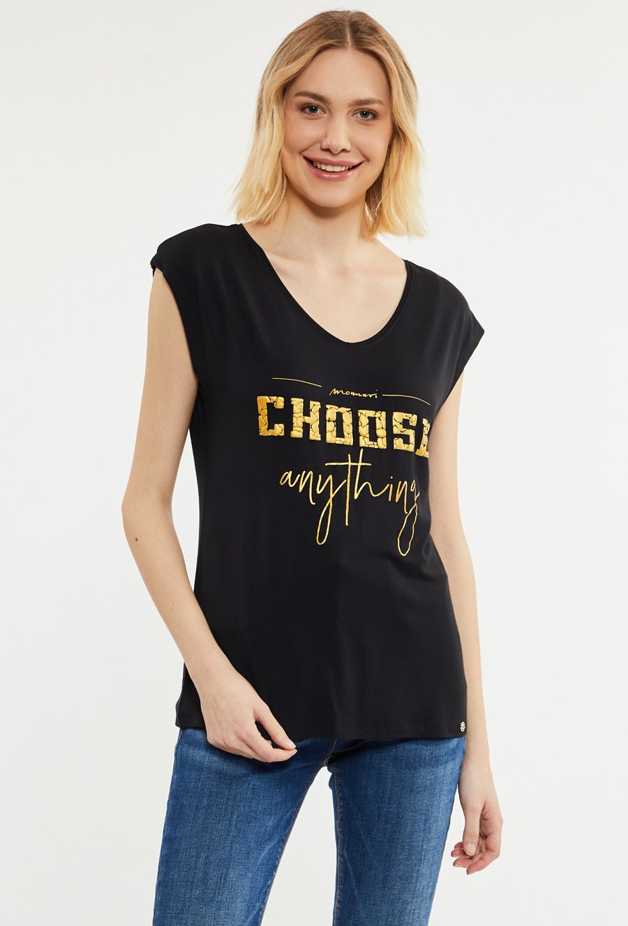 T-shirt damski z wiskozy