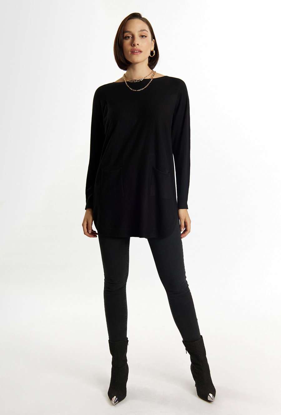 Sweter z kieszonkami