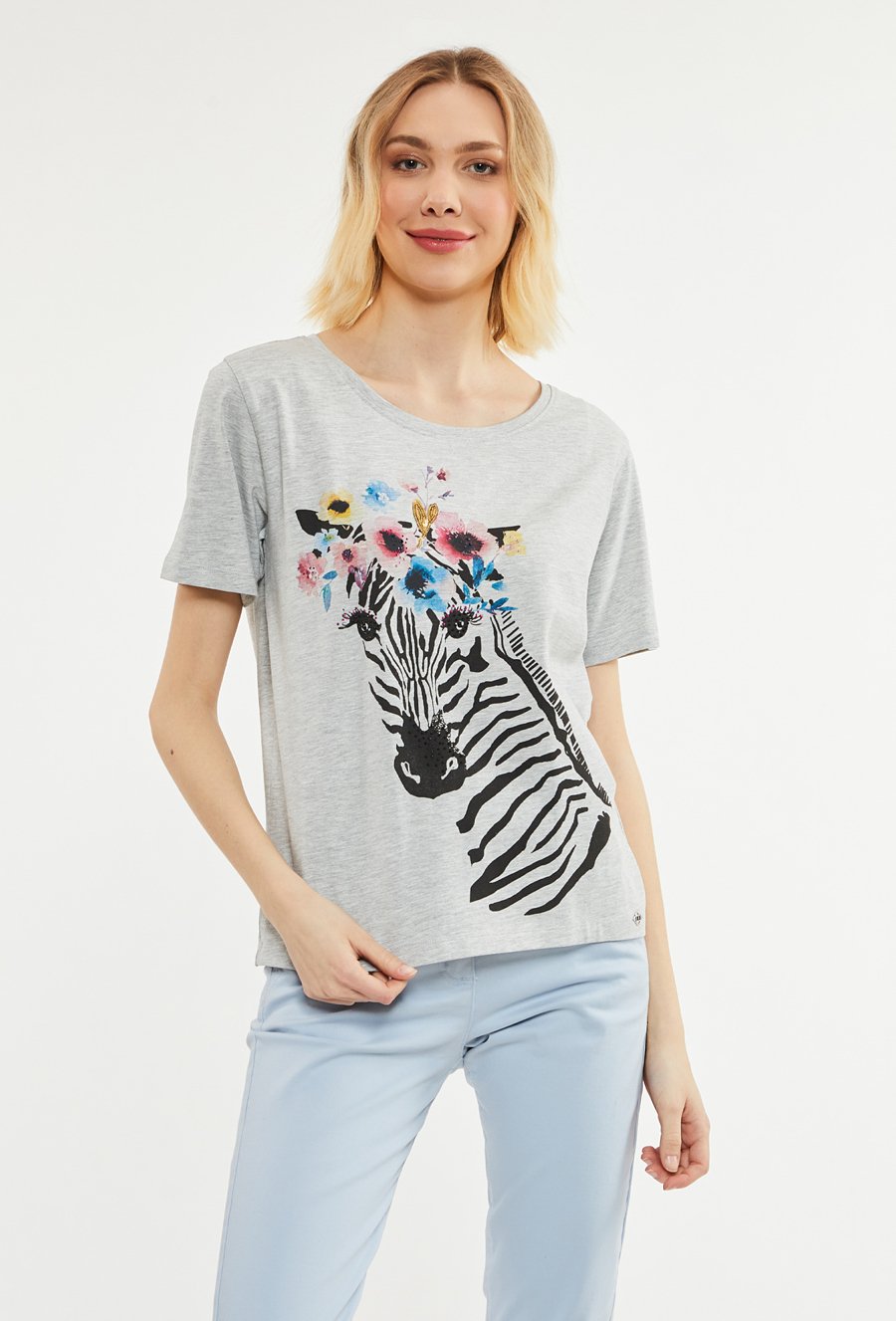 T-shirt damski z ciekawym wzorem