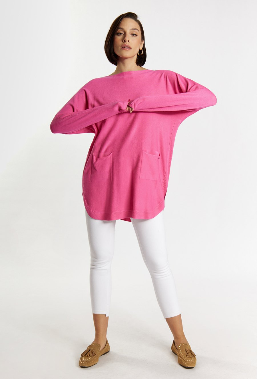 Sweter z kieszonkami