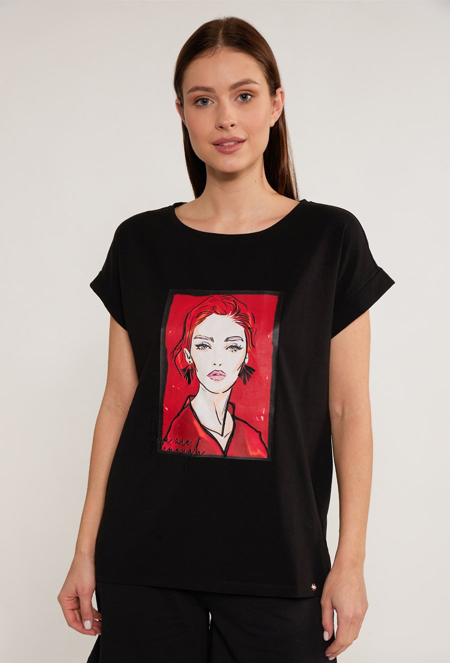 T-shirt damski z ciekawym wzorem