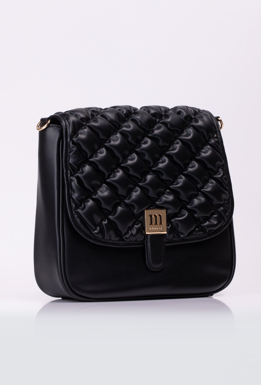 Torba crossbody z pikowaną klapą