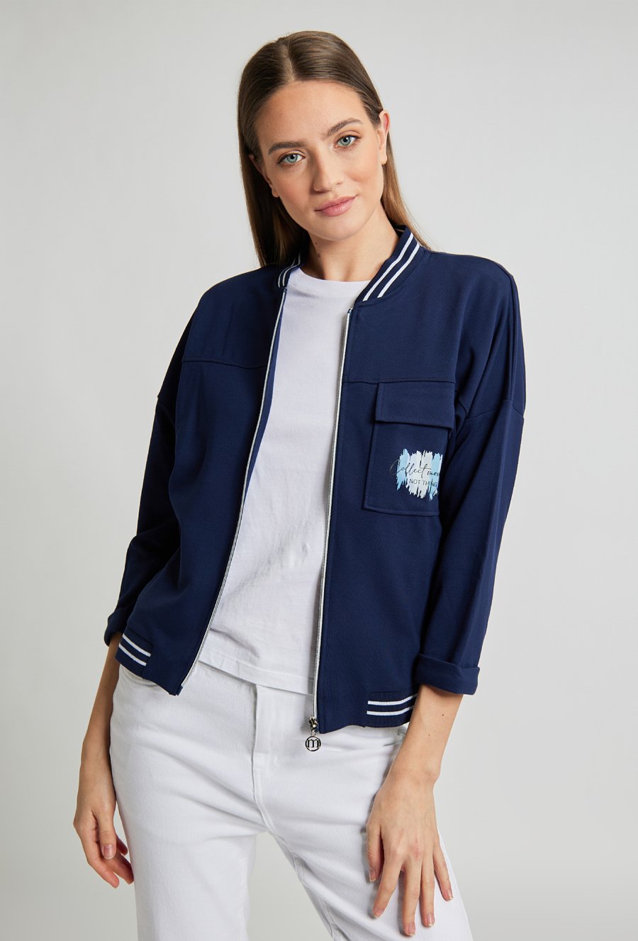 Bluza z nadrukiem na kieszonce