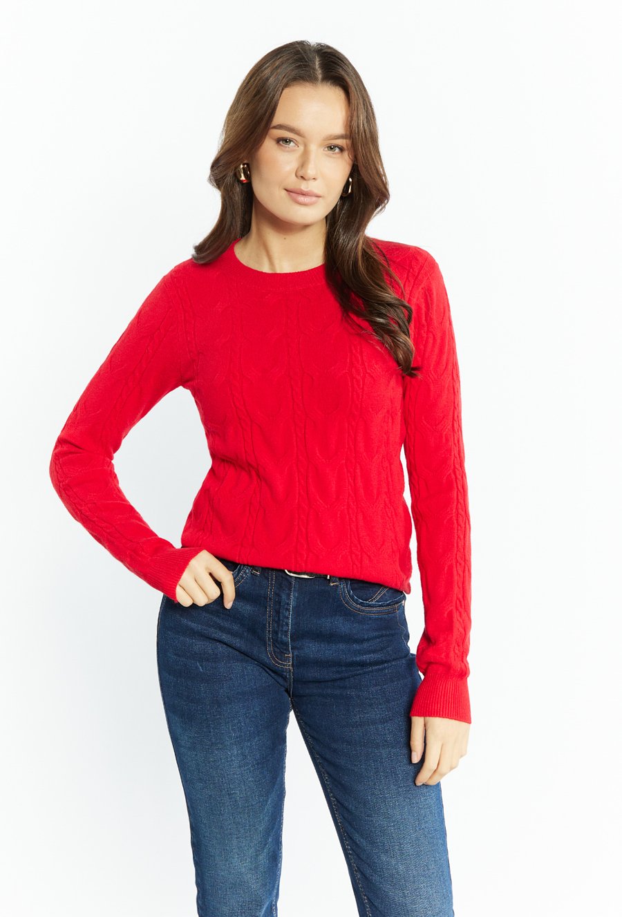 Dopasowany sweter damski