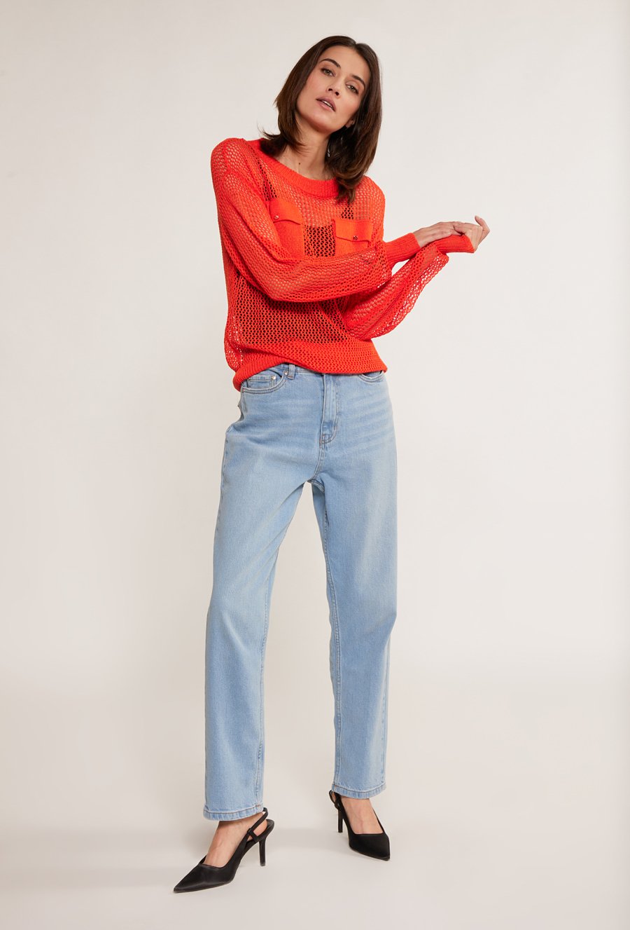 Sweter z siateczki