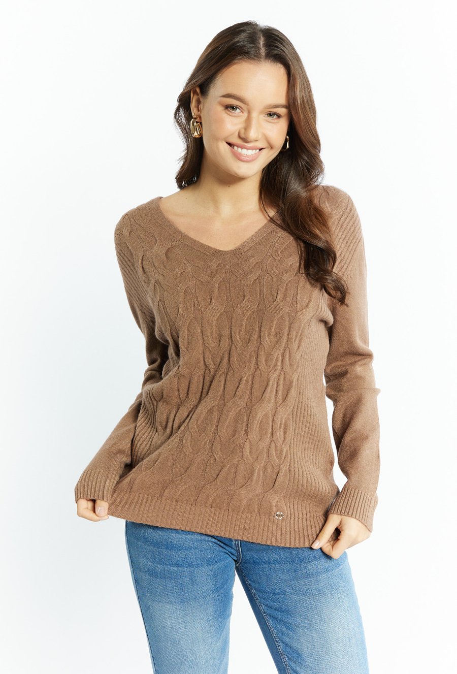 Sweter damski w serek