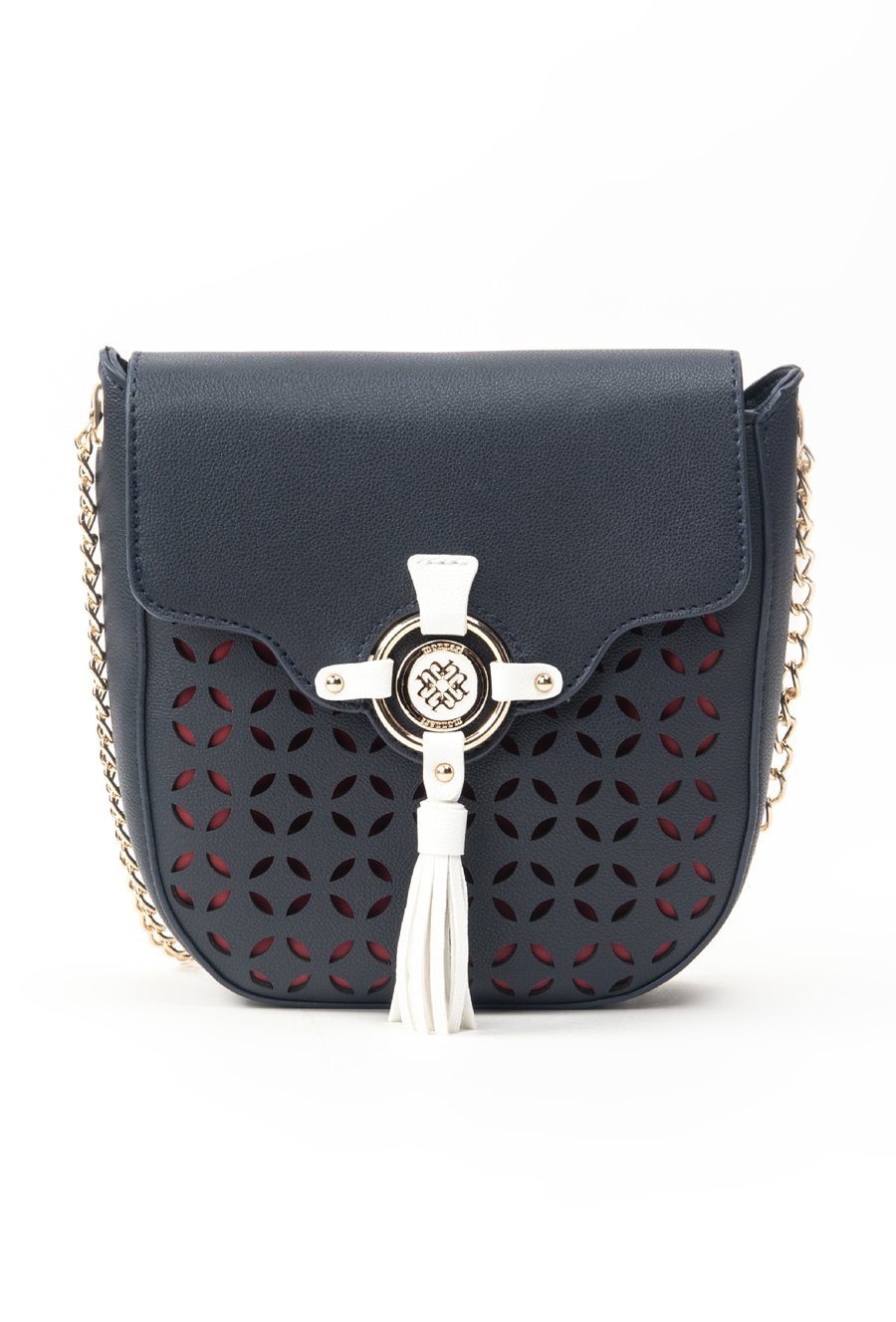 Torba crossbody z ażurowym frontem