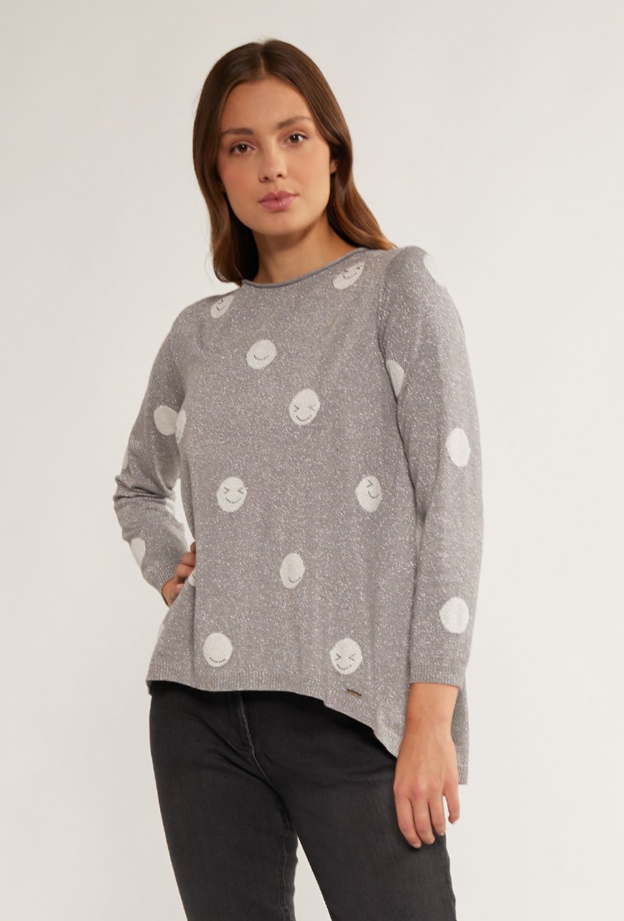 Sweter damski z buźkami