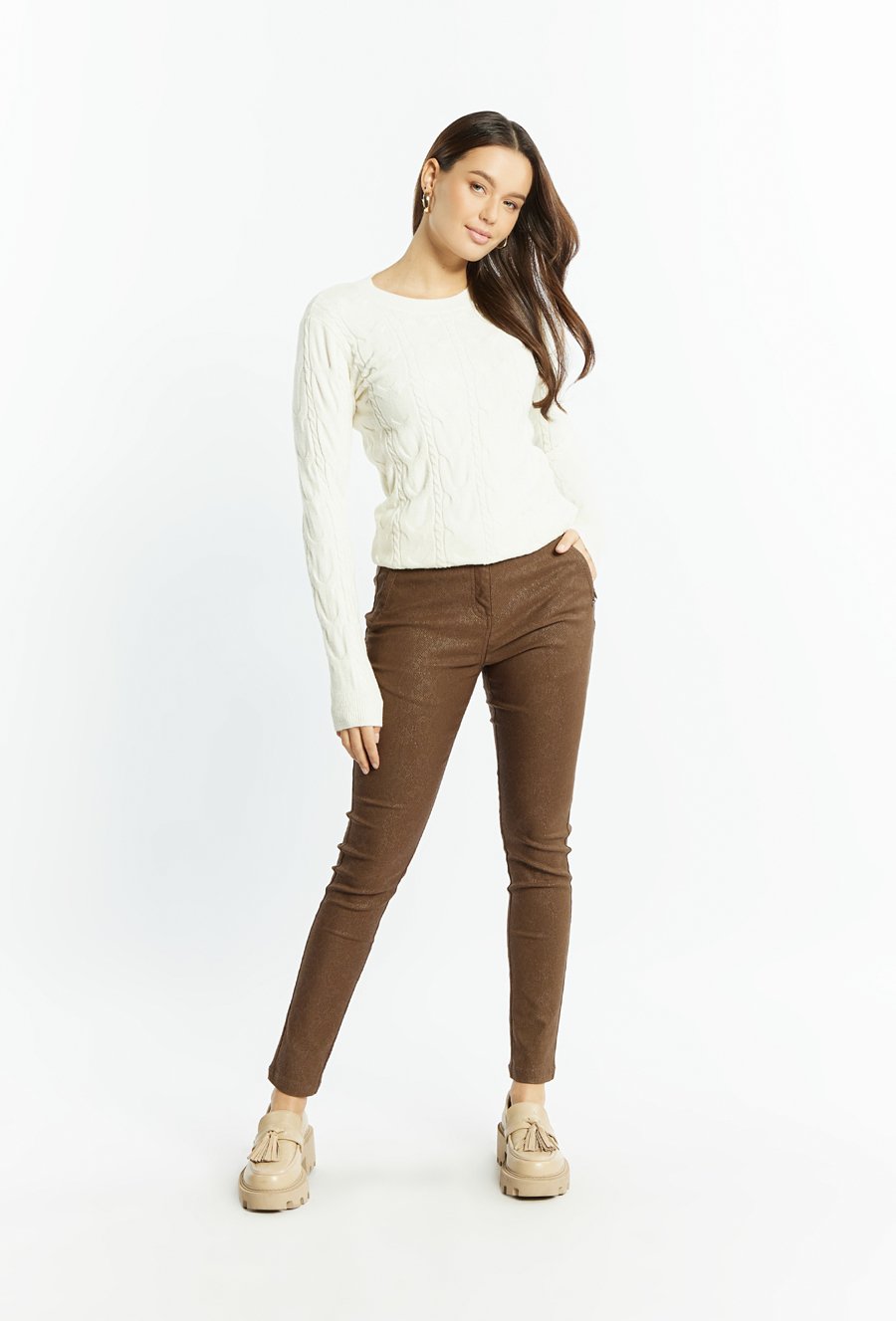 Dopasowany sweter damski
