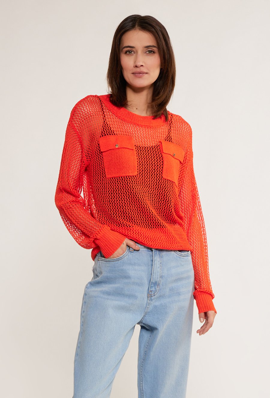 Sweter z siateczki