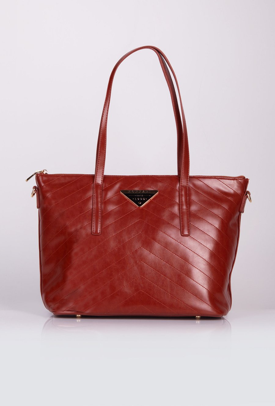 Elegancki shopper z wzorem w jodełkę